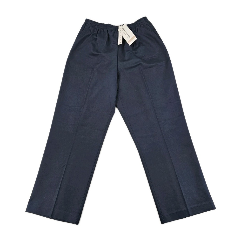 Alfred Dunner Newbury Port Proportion Short Women's 12 Blue Stretch Pants 74400